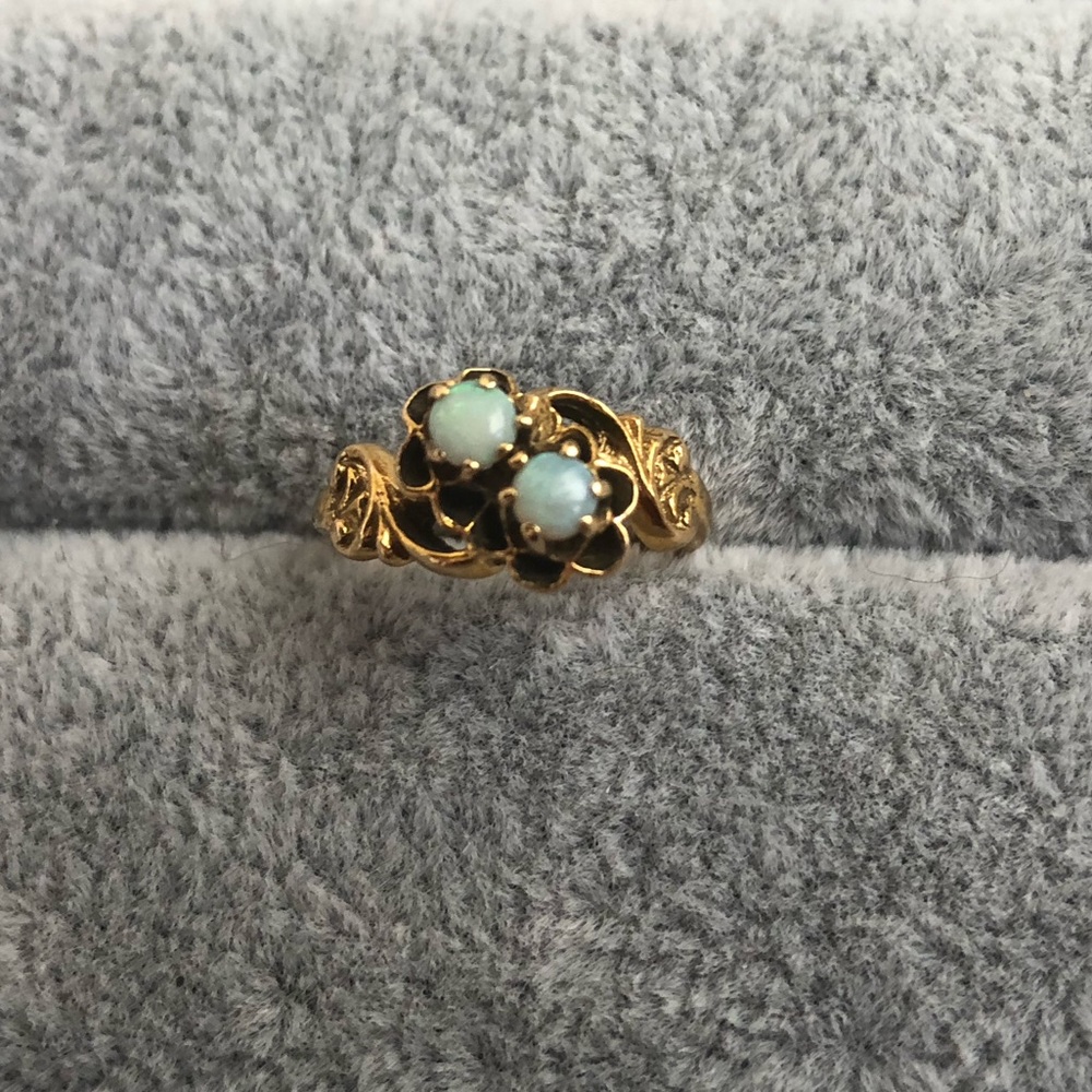 Reserved 14K Gold Antique Opal Ring (size 4/4.25)